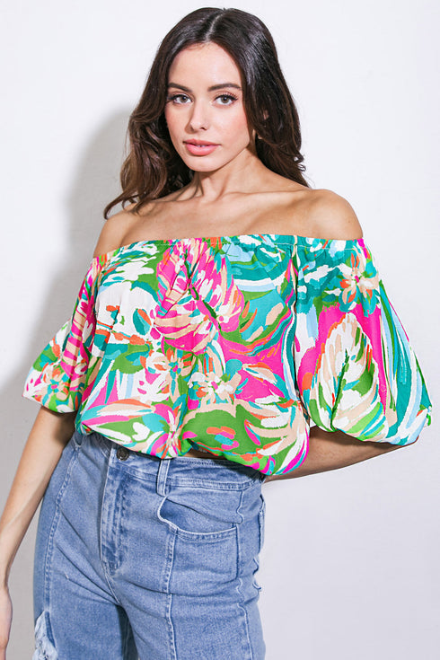 bring-good-energy-woven-top Flying Tomato-Sophia's StyleTOPS-1